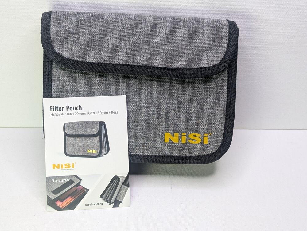 NiSi 100mm Filter Pouch Case Holds 4 100x100mm 100x150mm Filters Gray Camera